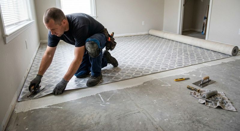 Sheet Linoleum Installation in Catonsville, MD